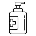 Antiseptic hand clean icon, outline style