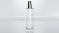 antiseptic hand sanitizer mist spray, antibacterial alcohol liquid. One transparent plastic bottle with atomizer pump