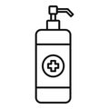 Antiseptic hand wash icon, outline style