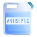 Antiseptic plastic canister icon, cartoon style Royalty Free Stock Photo