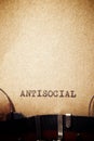 Antisocial word view