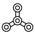 Antistress spinner icon outline vector. Fidget toy