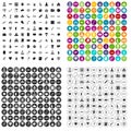 100 antiterrorism icons set vector variant