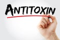 Antitoxin text with marker Royalty Free Stock Photo
