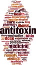 Antitoxin word cloud Royalty Free Stock Photo