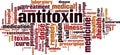 Antitoxin word cloud Royalty Free Stock Photo