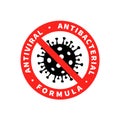 Antiviral antibacterial coronavirus formula vector icon