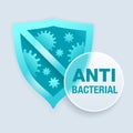 Antiviral antibacterial formula glass icon