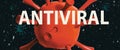 Antiviral theme with a red virus