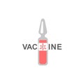 Antiviral vaccine vial, the concept of vaccination and immunity against coronavirus