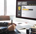 Antivirus Alert Firewall Hacker Protection Safety Concept Royalty Free Stock Photo