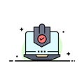 Antivirus, Computer, Internet, Laptop, Protected, Protection, Security  Business Flat Line Filled Icon Vector Banner Template Royalty Free Stock Photo