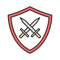 Antivirus concept Fill color vector icon which can easily modify or edit