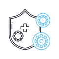 antivirus firewall line icon, outline symbol, vector illustration, concept sign Royalty Free Stock Photo