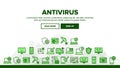 Antivirus Program Landing Header Vector Royalty Free Stock Photo