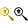 Antivirus program search icons Royalty Free Stock Photo