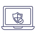 Antivirus protected, certified security Vector Icon which can easily modify or edit