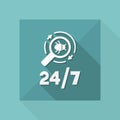 Antivirus service 24/7 - Minimal vector icon Royalty Free Stock Photo