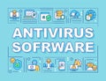 Antivirus software saving personal data word concepts banner