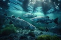Antlantic Salmon Fish Underwater Lush Nature by Generative AI