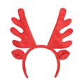 Antlers of a deer toy headband isolated on white background Royalty Free Stock Photo