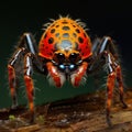 Antmimicking spider side view Royalty Free Stock Photo