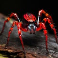 Antmimicking spider side view Royalty Free Stock Photo