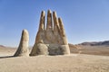 mano del desierto, a giant sculpture of a hand Royalty Free Stock Photo