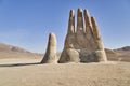 mano del desierto, a giant sculpture of a hand Royalty Free Stock Photo