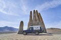 mano del desierto, a giant sculpture of a hand Royalty Free Stock Photo