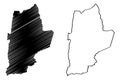 Antofagasta Region Republic of Chile, Administrative divisions of Chile map vector illustration, scribble sketch Antofagasta map
