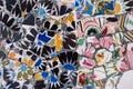 Antonio Gaudi mosaic of broken tiles Royalty Free Stock Photo