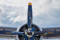Antonov An-2 aircraft propeller and engine front view