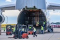 Antonov an124-100-150 at the airport of linz