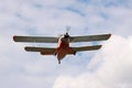 Antonov An-3 biplane landing Royalty Free Stock Photo