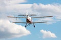 Antonov An-3 biplane landing Royalty Free Stock Photo