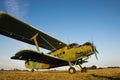 Antonov AN-2 Biplane plane landed at the airport. Royalty Free Stock Photo