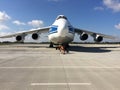 Antonov AN 124-100 on Chopin Airport in Warsaw Cargo Terminal