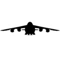 Antonov AN 124-100 Large transport aircraft with four jet engines. Airplane with a high payload. Airplane with the landing gear fo Royalty Free Stock Photo