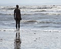 Antony Gormley Another Time Another Place Crosby beach Royalty Free Stock Photo