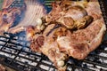 Mbuzi Nyama Choma Goat Roasted Meat On The Grill Grilled Barbecue Delectable Food In Nairobi City County Kenya East Africa