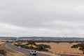 Landcruiser Moving Ntulele Highway Narok with Wheat Farm Plantations