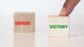 Antonym concept of VICTORY versus DEFEAT