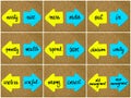 Antonym concepts written on opposite arrows