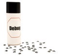 Ants around insect repellent