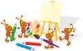 Ants artists Royalty Free Stock Photo