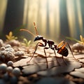 Ants in forest, AI-Generatet