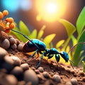 Ants in forest, AI-Generatet