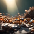 Ants in forest, AI-Generatet