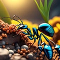 Ants in forest, AI-Generatet